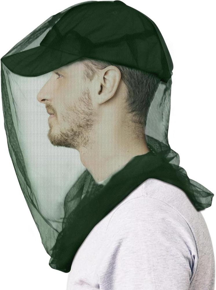 2 Pack Mosquito Head Net Mesh, Fits All Hats for Men & Women,Green | Bug Face…