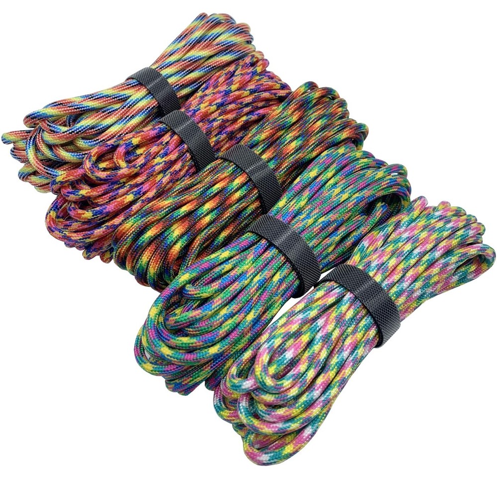 Paracord 4mm, 5 Pack 236inch Paracord Cords Rope 7 Core Strands, Nylon Par…