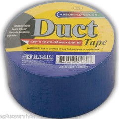 Camping Survival Duct Tape Roll 2″ x 10 Yards Blue Hunting Emergency Shelter