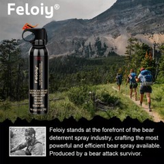 Feloiy 11 oz. Bear Repellent Spray, 30 ft Range NEW EPA Approved