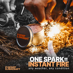 Complete Mini Fire Starting Kit – Waterpoof, Windproof, 5+ Minute Burn – Include