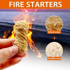E500 Fire Starter Natural Fire Starters for Fireplace, Campfires, Chimney, B…