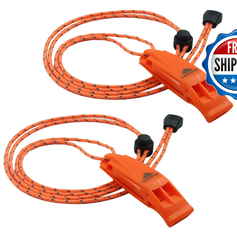 Luxogear Emergency Whistles Lanyard Safety Whistle Survival Shrill Loud Blast
