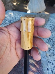 bushcraft 5″ x 1/2 » ferrocerium rod yew wood handle | Ferro rod | mischmetal
