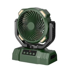 Camping Fan with Rechargeable Battery and LED Light Perfect for Outdoor Use