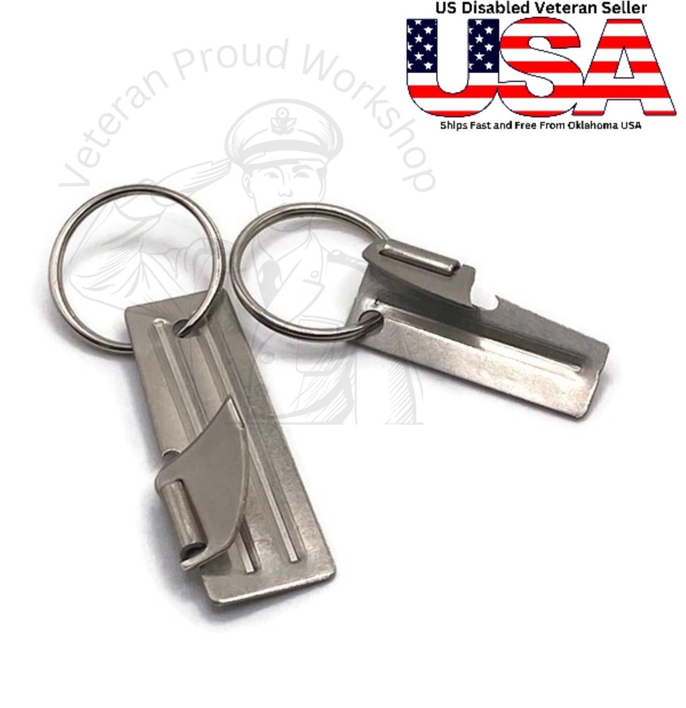4 Piece Bundle P38 and P51 Can Opener with 2 Key Rings Army Issue US SHELBY CO