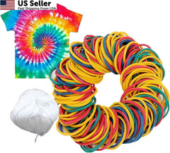 200g Rubber Bands for Tie Dye Projects Assorted Sizes Arts and Crafts DIY New