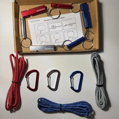 Kit de Silbatos de Emergencia de Aluminio y Cordon Paquete de 6 Unidades de 3