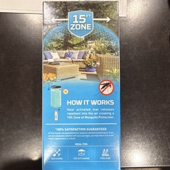 Thermacell Patio Shield Mosquito Protection Glacial Blue Scent Free Outdoor
