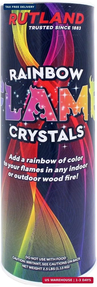 Rutland Rainbow Flame Crystals, Magical Multi-Colored Fire, Fire Color Changing