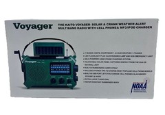 Green Kaito KA500 Voyager Solar Crank Battery Survival Radio AM FM Shortwave New
