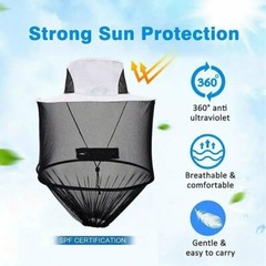 Mosquito Bug Fly Bee Insect Head Face Net Hat Sun Protection Fishing Hiking Caps