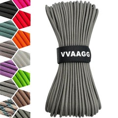 VVAAGG 1000 Paracord Rope 200FT, 4mm Utility Parachute Cord Heavy Gray