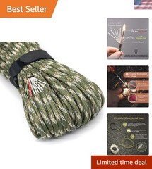 Survival Paracord Parachute Fire Cord Survival Ropes Red Tinder Cord PE Fishi…