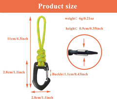 Paracord Keychain Carabiner, Lanyard Paracord Carabiner with Strap Backpack Buck