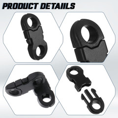 25 Pcs Mini Safety Breakaway Buckles,6Mm Side Release Plastic Buckle Paracord