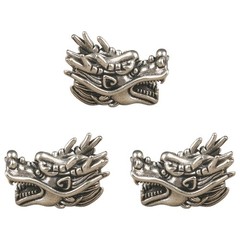3Pieces Dragon Head Shape Metal Paracord Charm Adventure Camping Accessory