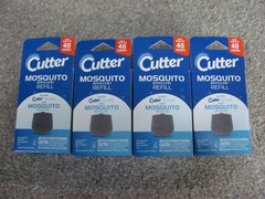 Lot of 4! Cutter Mosquito Repellent 40-Hour Refill 40 Hours Each No Scent