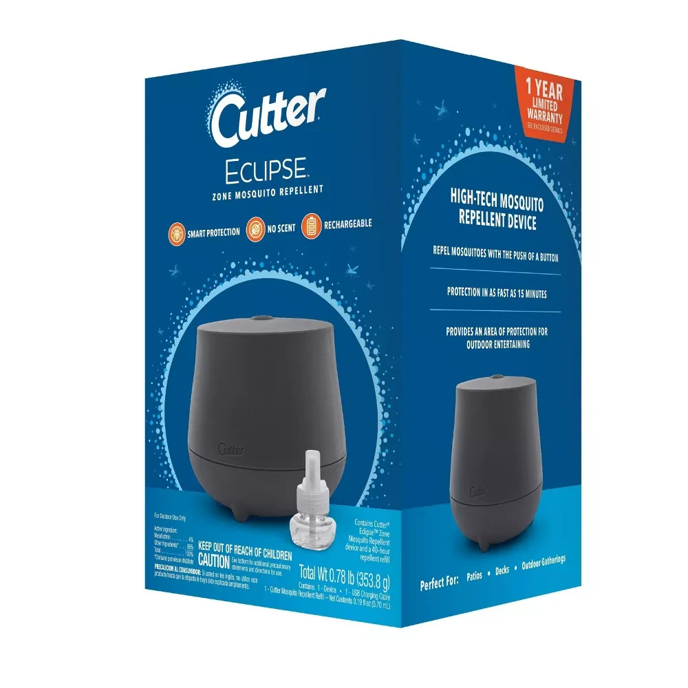 Cutter Repellent Area Outdoor Diffuser: Electric Mosquito Control, Battery-Power