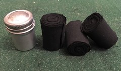 Charcloth char cloth in 35mm film can with screw on lid, Bushcraft Survival!