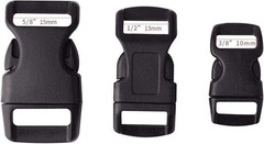 60-Pack Paracord Bracelet Buckles 5/8″ 1/2″ 3/8″ Plastic Side Release Clips