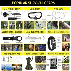 Survival Kit, 160 Pcs Emergency Supplies Camping Accessories with Upgraded Molle