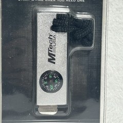 MTech USA Magnesium Fire Starter MT-300 w/ Built in Compass NEW