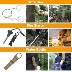 11-in-1 Emergency Survival Kit for Men, Outdoor Gear for Camping Hiking