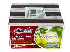 Diamond Greenlight FSC Certified 100% Wood Large Kitchen Matches, 300 ct/pack