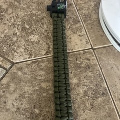Paracord Survival Hiking Bracelet Compass, Blade edge, Emergency Whistle #914A
