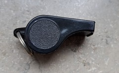 ACME Thunderer Police Whistle Made in England Vintage Pea Whistle w/ Key Ring