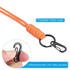 Paracord Cord 20.5″, Badge Holder Necklace Laces, Orange