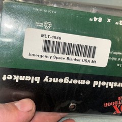 Polar shield emergency blanket. Metallic. 52” x 84”.