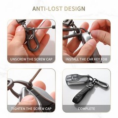 Carabiner Keychain, Universal Heavy Duty Woven Handmade Leather Key Chain, Ca…