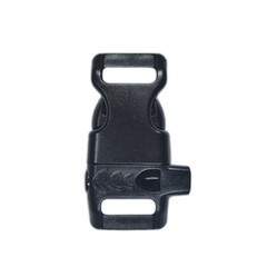 Paracord Planet Plastic Side-Release Emergency Whistle Buckle – 5 Pack, Black