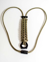 Breakaway Fire Starter Necklace With Extra Khaki 550 Paracord Survival Cord