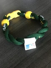 Oakland Athletics Twisted Bracelet. Approximately 8”