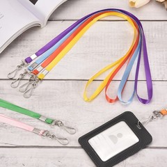 25Pcs 17.3″ Nylon Flat Lanyard with Clasp for Keys, Purple