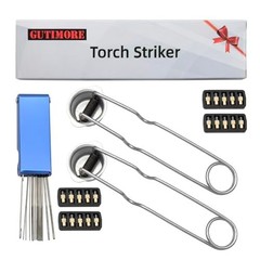Flint Striker Spark Lighter 2 Pack 20 Extra Flint Replacements Welding Brazing