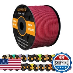 LUYADIN Paracord 650lb 9 Strand 4mm Parachute Cord – 100ft