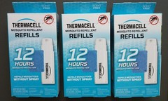 3 Thermacell Mosquito Repellent 12hrs Refill Packs 3 Mats 1 Butane Cart Each
