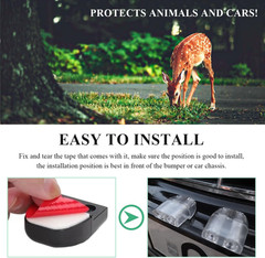 4 PCS Deer Whistles for Car, Deer Warning Whistle Wind Activated Safety Alert…