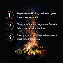 2pc Fire Starter Flint Steel Striker Survival Kit Ferro Rod Camping Outdoor Tool