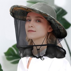 1/2PCS Anti-Mosquito Bug Bee Insect Head Net Hat Cap Sun Protection for Outdoor