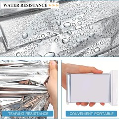 60pcs x Emergency Mylar Thermal Blankets, For First Aid Rescue Water/Wind Resist