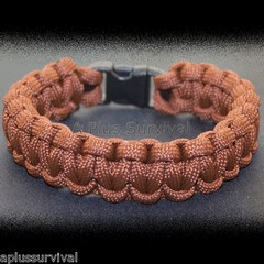 Chocolate Brown Paracord Rope Bracelet 9 Feet 7 Strand 550 LB – Made in the USA