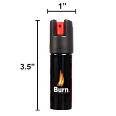 2 Pack Burn Pepper Spray for Self Defense with Security Strap 0.84 fl oz Black