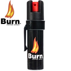 2 Pack Burn Pepper Spray for Self Defense with Security Clip – 0.84 fl oz Black