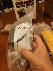 SMALL LOT OF SURVIVAL GEAR WATER FILTER RATION HEATING READ