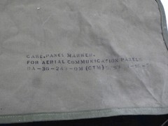 US Army Korean War Era Aerial Communication Panel Case and 13 Marker Panels